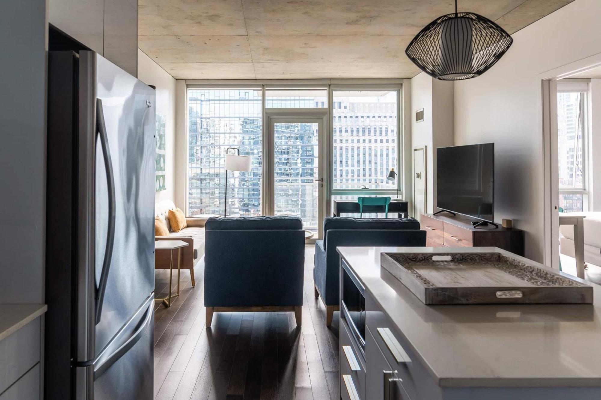 2Br Elegant Premium Suite With Balcony & Sweeping City Views Chicago Buitenkant foto