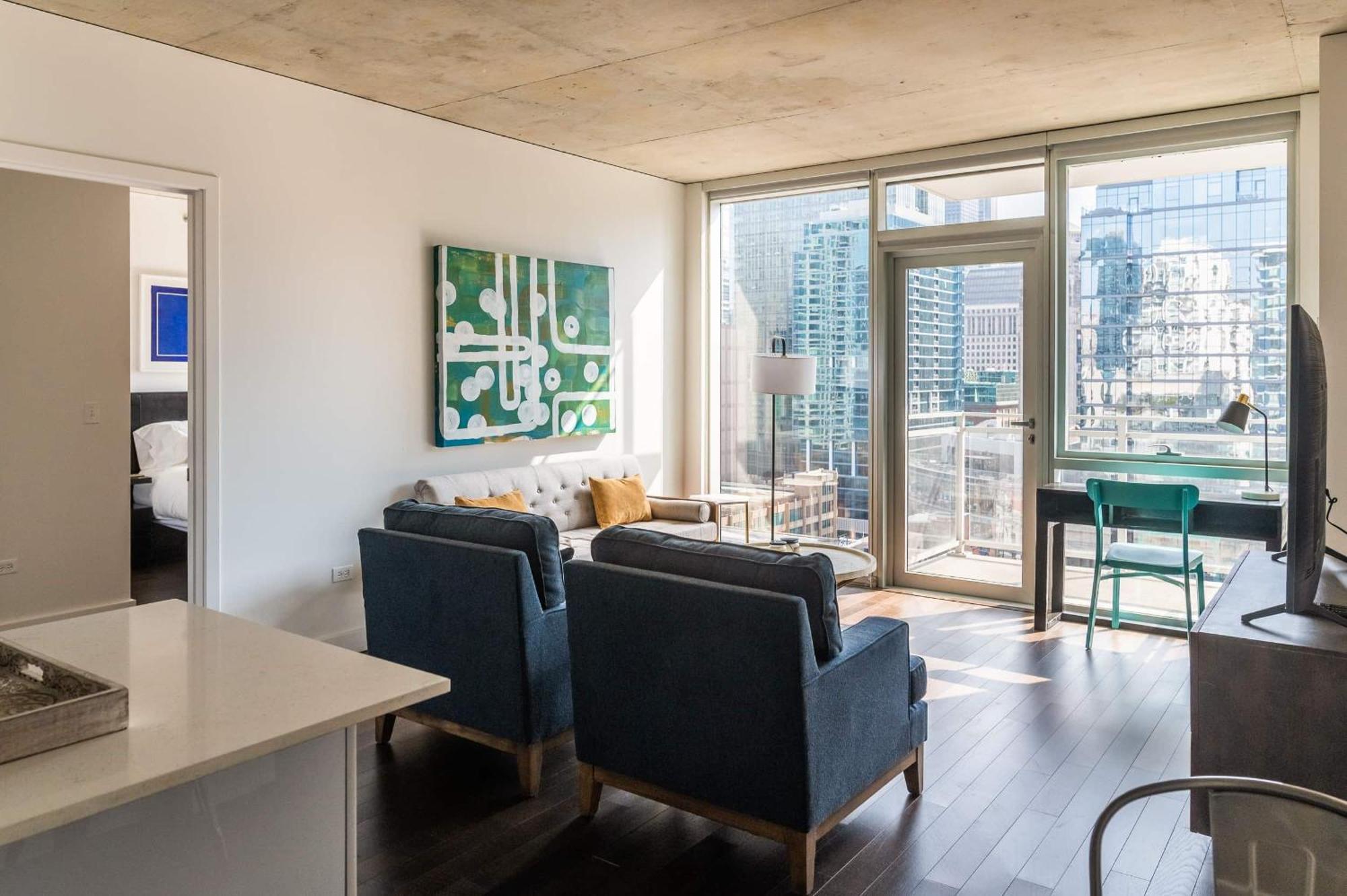 2Br Elegant Premium Suite With Balcony & Sweeping City Views Chicago Buitenkant foto